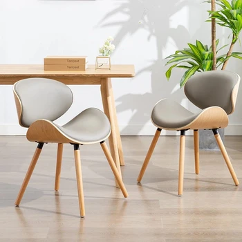 Tasarımcı Ahşap yemek sandalyeleri İskandinav Mutfak Yatak Odası Ofis İskandinav yemek sandalyeleri Modern Lüks Cadeira Ev Mobilyaları WK50CY