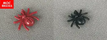 50 adet / grup MOC Tuğla Hayvan Örümcek Koyu kırmızı Siyah Modeli Action Figure Eğitim yapı taşları çocuk oyuncakları hediye