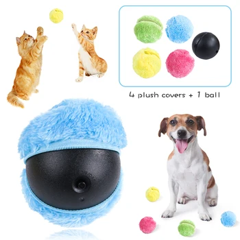 Sihirli Haddeleme Topu Oyuncak Aktivasyon Topu Köpek Kedi İnteraktif Komik Çiğnemek Peluş Elektrikli Kendinden Hareketli Hareket Topu Pet Köpek Kedi Oyuncak
