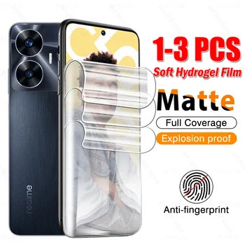 1-3 Adet Mat Hidrojel Film Cam Değil Realme İçin C55 4G RMX3710 Ekran Koruyucu Realmy Realmi C 55 55C RealmeC55 2023 6.72 inç