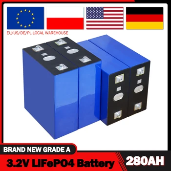 4/8/16/32/48 ADET LiFePO4 Pil 280ah 3.2 V Derin Döngüsü Şarj Edilebilir Pil Paketi Güneş Enerjisi Sistemi için 12V 24V 48V RV golf arabası