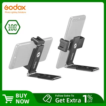 Godox MTH04 Metal Katlanabilir Akıllı Telefon Braketi Esneklik ve Çok Yönlülük Hepsi Bir Arada akıllı telefon tutucu Mikrofon telefon tutucu
