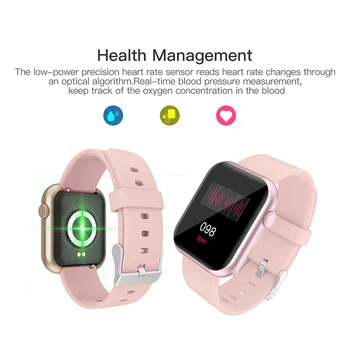 2021 YENİ akıllı saat P9 Tam Smartwatch Dahili oyun IP67 su geçirmez Kalp Hızı Uyku Monitör Akıllı ıOS Android Telefon İçin izle
