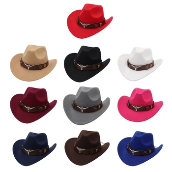 Kovboy şapkası Noel Seyahat Kapaklar Batı Şapka Açık Caz Kap