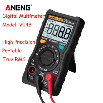 ANENG V04B Palm Boyutu Multimetreler Otomotiv Multimetro AC / DC Gerilim Akım Direnç Kapasitör Test Cihazları NCV Multitesters Araçları