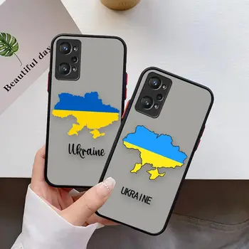 Yeni Ukrayna Bayrağı Desen Kapak Darbeye Dayanıklı Durumda Funda Realme İçin 3 5 6 7 7I8 8I 9 10 GT ANA NEO2 X7 XT PRO 5G artı Kılıf Coque