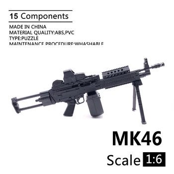 1/6 MK46 MOD0 MOD1 Makineli Tüfek Modu Siyah Plastik Askeri Modeli Aksesuarları İçin 12 