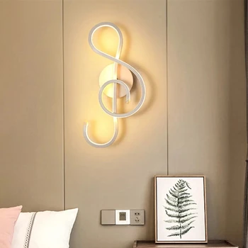 Modern Minimalist Duvar Lambaları Oturma Odası Yatak Odası Başucu Parlaklık AC90V - 260V LED Kapalı siyah beyaz Lamba Koridor Aydınlatma dekorasyon