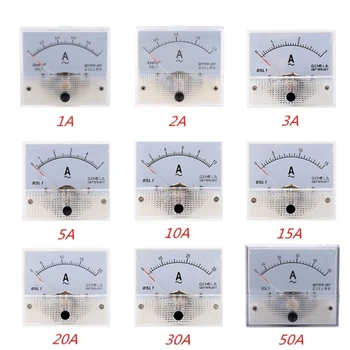 Yüksek Doğruluk Analog Panel Akım ampermetre Ampermetre Ölçer 1A/2A/3A/5A/10A/15A/20A/30A/50A Atölye Endüstriyel