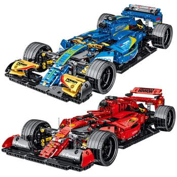 Teknik SF90 Hızlı Yarış araç seti Yapı Taşları Şehir F1 Supercar Spor Araç Tuğla Çocuk Oyuncakları Arkadaş için Hediyeler Yetişkinler