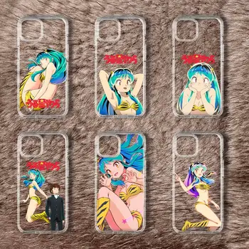 Uruseı Yatsura Lum Anime Telefon Kılıfı İçin iPhone 11 12 Mini 13 14 Pro XS Max X 8 7 6s Artı 5 SE XR Şeffaf Kabuk