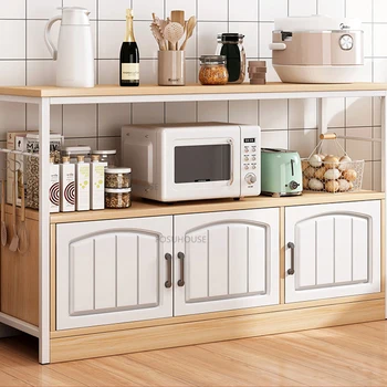Modern paslanmaz çelik mutfak dolabı İçin mutfak mobilyası Depolama Ev Tasarımcı Çok Fonksiyonlu Zemin ayakta Dolap