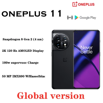 Küresel sürüm OnePlus 11 5G Amiral Gemisi Smartphone Snapdragon 8 Gen 2 6.7 2K 120Hz AMOLED Ekran 100W SUPERVOOC Şarj 5000mAh