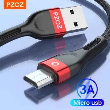 PZOZ mikro usb kablosu Hızlı samsung için şarj kablosu S7 Xiaomi Redmi Not 5 Pro android cep telefonu mikro USB Şarj Cihazı