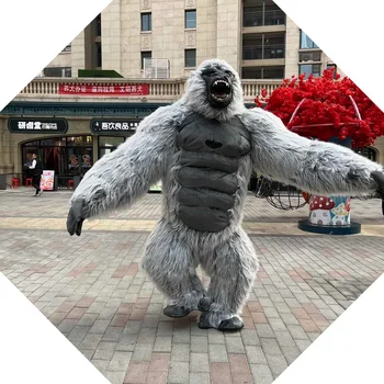 Gorilla Kong aksiyon figürü kostüm şişme karikatür peluş giyen yürüyüş Godzilla bebek takım elbise aktivite sahne maskot kostüm