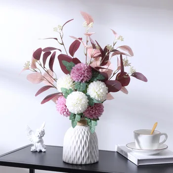 Yapay İpek buket çiçekler Ev Dekor Gelin Düğün Anemon Parti Masa Dekorasyon Sahte Çiçek Bitki DIY Srapbook