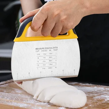 Paslanmaz Çelik Pişirme Hamur Kesici Ölçekli Çok Fonksiyonlu Kek Spatula Ekmek Krem Kazıyıcı Mutfak Kalınlaşmış tereyağı bıçağı
