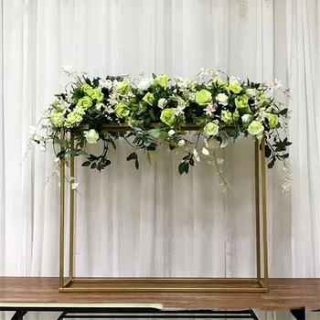 Düğün Geometri Kılavuzu Çiçek Standı zemin vazoları Metal Yol Kurşun Düğün Masa Centerpiece çiçek rafı Olay Parti Dekorasyon