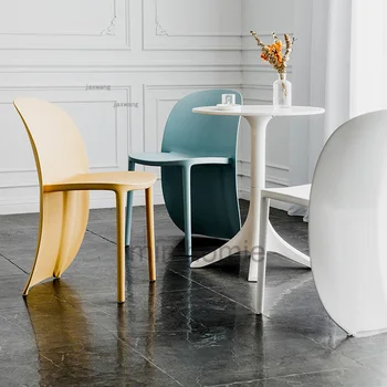 İskandinav Restoran Mutfak yemek sandalyeleri Basit Ev Mobilyaları Plastik Sandalye Yaratıcı Kahve Müzakere Geri Boş Sandalye CP