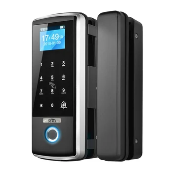 Cam parmak izi kilidi Dijital elektronik dış kapı kilidi Ev Anti-hırsızlık İçin Akıllı Şifre RFID Kart Bağımsız Açacağı Akıllı
