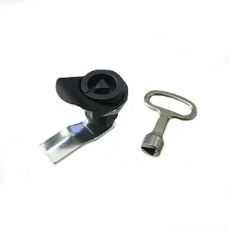Siyah Metal mini kamera Dolap Kapı Kilidi Posta Kutusu Çekmece Dolap Silindir Üçgen anahtarlı kilit MS816