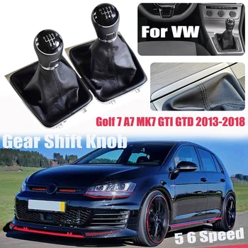 VW Golf 7 için A7 MK7 GTI GTD 2013 2014 2015 2016 2017 2018 Araba 5 /6 Hız Vites Sopa Seviye Vites Topuzu Deri Çizme