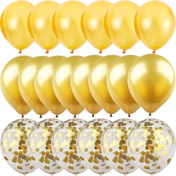 20 ADET 12 İnç Altın Lateks Metalik Pullu Mat Balon Seti Düğün Doğum Günü Dekorasyon Parti Malzemeleri Küre Balon Bebek Duş