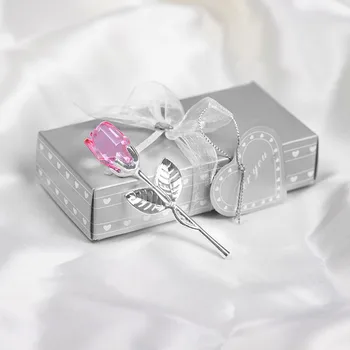 Sevgililer Günü Hediyesi Kristal Cam Gül Çiçek Kutusu Mini Sonsuza Kadar Altın Yapay Gül Kız Arkadaşı için Düğün Hediyesi Konuk için
