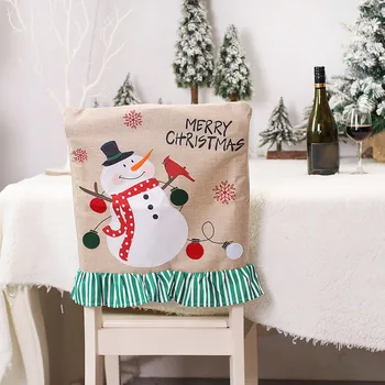 1 Parça Yemek Odası Noel Sandalye Arka Kapak Santa Kardan Adam Noel Yemeği Sandalye Olay Horizon Gömlek Olay Planlayıcısı Organizatör
