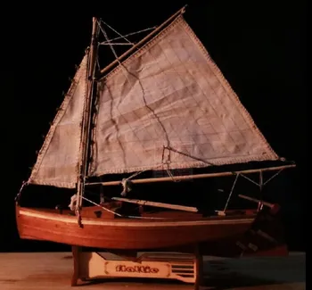 Ücretsiz kargo ölçeği 1/30 FLATTİE Montaj modeli klasik ahşap yelkenli gemi şalopa modeli DIY gemi modeli eğitici oyuncak Hediyeler