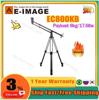 E-IMAGE EC800KB Mini Pergel Kol Yükü 8kg 3 Metre Alüminyum Alaşımlı Rocker Kolu Fotoğraf Makinesi Devirme Rocker Kolu