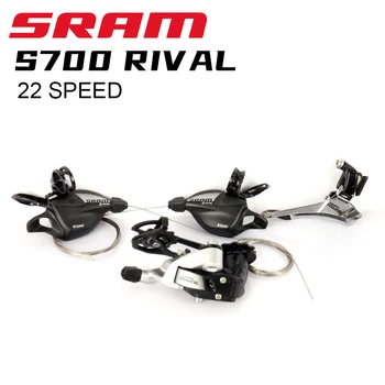 SRAM RIVAL 22 2X11 Hız Yol Bisiklet Groupset Ön Arka Attırıcı Orta Kafes Kolu Kolu Tetik S700 Bisiklet Kiti