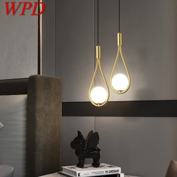 WPD Çağdaş Pirinç Kolye Lamba LED Altın Bakır Avize Basit Yaratıcı Dekoratif Ev Oturma Yatak Odası için