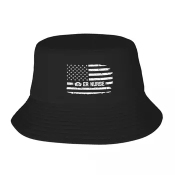 ER Hemşire Amerikan Bayrağı ABD Yetişkin balıkçı şapkası Bob Kova Şapka Erkekler Kadınlar Kapaklar balıkçı Şapka Kız Erkek Şapka