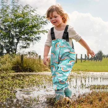 Yürüyor Çocuk Erkek Kız Yağmur Kaba Pamuklu Tulum Rüzgar Geçirmez Çamur Tulum Giysileri Polyester Karışımı Şık ve Erkek Giyim Küçük Kızlar Ceket
