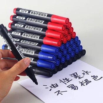 5 adet / takım Su Bazlı Beyaz Tahta işaretleyici kalem Siyah / Mavi / Kırmızı Mürekkep Ham Uç İşaretleyiciler Kalemler Okul Malzemeleri Kırtasiye