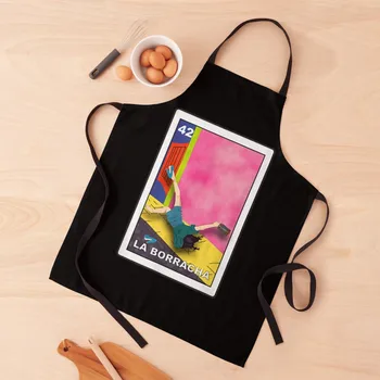 La borracha loteria meksika piyango bingo komik Önlük Pişirme Giysileri Erkek Mutfak Önlüğü