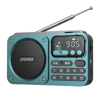 SanSui F22 Radyo Kablosuz Bluetooth Hoparlör Taşınabilir HiFi Kart Hoparlör Dijital Multimedya Müzik Hoparlör Açık Kamp