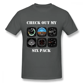 Harika Havacılık 6 Paket Enstrüman Pilotlar İçin T Shirt Grafik Baskı Camiseta Pamuk Büyük Boy Homme Tee gömlek