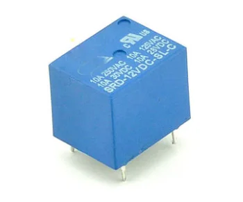 5 Adet Mini PCB Modülü SRD-12VDC-SL-C DC12V 10A SPDT 5 Pins Plastik Bobin güç rölesi Mavi