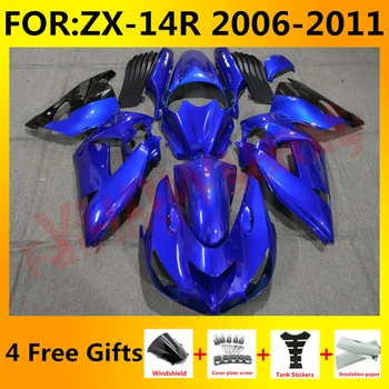 Motosiklet Kaporta kiti Ninja ZX-14R 2006 2007 2008 2009 2010 2011 ZX14R zx 14r 06 07 08 kaporta fairing seti mavi siyah