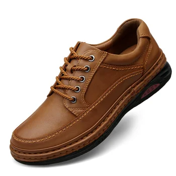 Hakiki Deri İş Resmi Ayakkabı Lüks Marka İnek Deri Erkek Ayakkabı Lüks Erkekler rahat ayakkabılar İngiliz tarzı deri ayakkabı