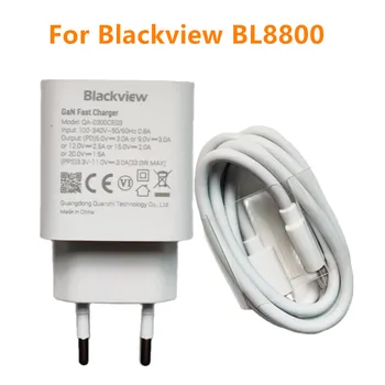Orijinal Yeni Blackview BL8800 PRO Telefon AC Adaptörü Seyahat Hızlı Şarj AB Tak Adaptörü 5V 2A + Tip - C C Tipi USB kablosu Hattı