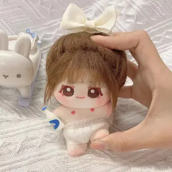 Stokta Sınırlı 10 cm Sevimli Hiçbir Özellik Çıplak Bebek Kızarmış Saç Pamuk Bebek Peluş Doldurulmuş oyuncak bebekler Koleksiyonu Pamuk Bebek Hediye