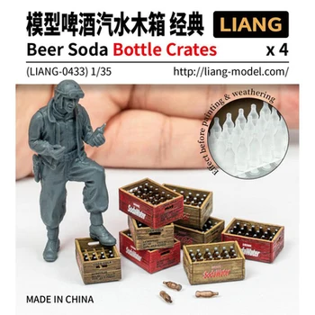 Liang Modeli Liang-0433 1/35/0434 1/35 1/48 1/72 Klasik ahşap çerçeve bira soda