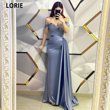 LORIE Sevgiliye Mermaid balo kıyafetleri Kısa Kollu Aplikler Akşam Parti Elbiseler Vestidos De Fiesta Elegantes Para Mujer 2023