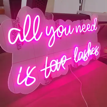 All You Need Aşk Lashes Neon Tabelalar 100 cm Led Neon Burcu Led ışık İş Mağaza Parti