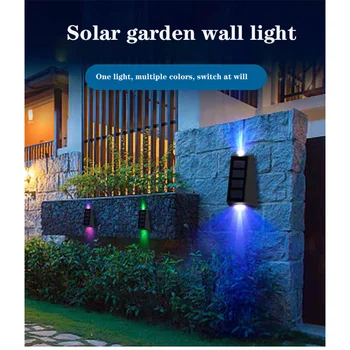 LED su geçirmez bahçe çit güverte dış dekorasyon için açık güneş duvar lambaları için yukarı ve aşağı asılı parlayan güneş ışığı