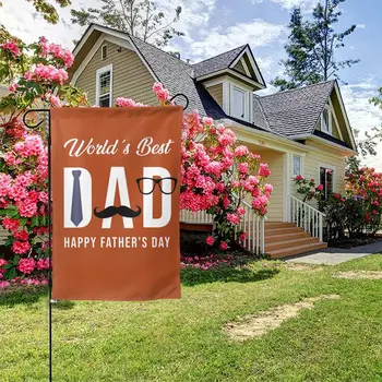 Amerika Sonsuza babalar Günü Bahçe Bayrağı-dünyanın En İyi Baba-Mutlu babalar Günü Aşk Bahçe Bayrağı, Çift Taraflı Bayrak