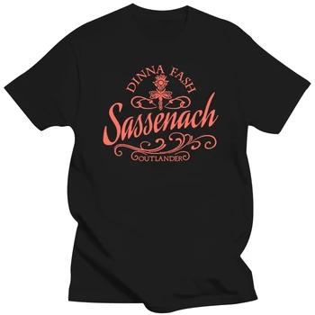 Kaliteli T Shirt Erkek Baskı Kısa Kollu O Boyun Tshirt Outlander Sassenach T Shirt Özel Çıkartmalar